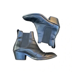 Rag & Bone Leather black heeled bootie boot size 39 / 9
